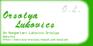 orsolya lukovics business card